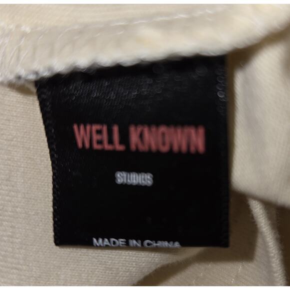 Well Known Studios Gansevoort Mens Shirt Sz XXL Cream Unisex New With Tags NWT - Picture 9 of 16